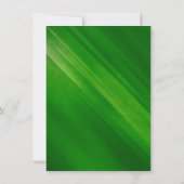 グリーンモダンバー（ユダヤ教の）バル・ミツバー披露宴 招待状 (裏面)