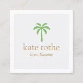 グリーンモダンパームツリーイベント計画 コーリングカード (正面)