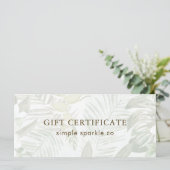 グリーンモダンパームプリントギフト券 (スタンド正面)