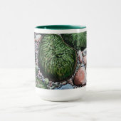 グリーンモダンビーチ/タイドアウトシースケープアート マグカップ (中央)