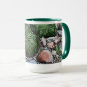 グリーンモダンビーチ/タイドアウトシースケープアート マグカップ (正面右)