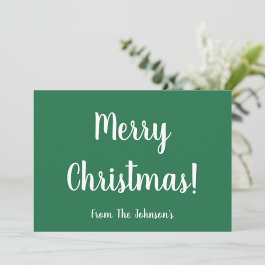 グリーンモダンファミリークリスマスカード シーズンカード (スタンド正面)