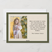 グリーンモダンファミリーフォトハッピーホリデー シーズンカード (裏面)