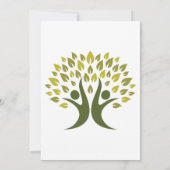 グリーンモダンファミリー懇親会ファミリーツリー 招待状 (裏面)