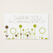 グリーンモダンフローラドシンプルット結婚式の引き出物ラベル (裏面)