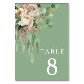 グリーンモダンフローラ結婚ズ テーブルナンバー (裏面)