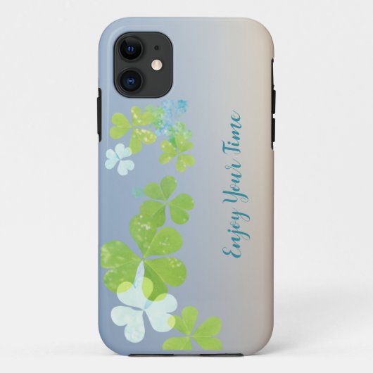 グリーンモダンフローラiPhoneケース Case-Mate iPhoneケース (裏面)