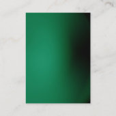 グリーンモダンブラック・モノグラム・ビジネス・カード 名刺 (裏面)