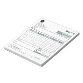 グリーンモダンプロフェッショナル事業請求書型枠 ノートパッド (回転)