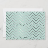 グリーンモダンホリデー応援フェイクシルバーフォト シーズンカード (裏面)