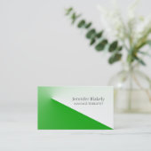 グリーンモダンホワイトアポイントメント名刺 予約カード (スタンド正面)