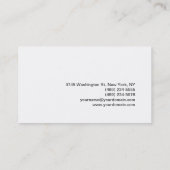 グリーンモダンホワイト美容師メイクアップアーティスト 名刺 (裏面)