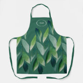グリーンモダンボヘミアン自然 エプロン (正面)