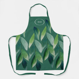 グリーンモダンボヘミアン自然 エプロン
