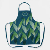グリーンモダンボヘミアン自然 エプロン (正面)