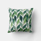 グリーンモダンボヘミアン自然 クッション (裏面)