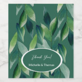 グリーンモダンボヘミアン自然 ワインラベル (シングルラベル)