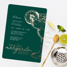 グリーンモダンマルガリタフィエスタバースデーパーティー