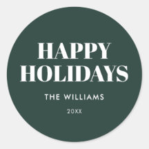 グリーンモダンミニマルのハッピーホリデー