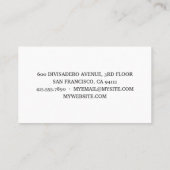 グリーンモダンミニマルエコプロフェッショナル 名刺 (裏面)