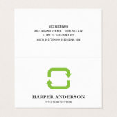 グリーンモダンミニマルエコリサイクルプロフェッショナル 名刺 (外部フラット)