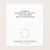 グリーンモダンミニマルエコリサイクルプロフェッショナル 名刺 (外部フラット)