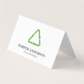 グリーンモダンミニマルエコリサイクルプロフェッショナル 名刺 (正面)