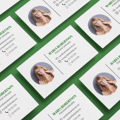 グリーンモダンミニマルQRコードソーシャルメディア 名刺