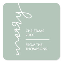 グリーンモダンメリークリスマススクリプトカスタム