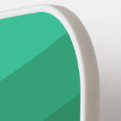 グリーンモダンモノグラムミニマルイニシャル ピックルボールラケット (左詳細)