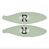 グリーンモダンモノグラム名バスケットボール ミニバスケットボール (パネル)