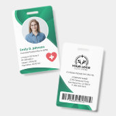 グリーンモダンライセンス実用ナースLPN バッジ (表裏)