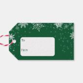 グリーンモダンラインホリデーフォトギフトラベル ギフトタグ (裏面横)