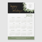 グリーンモダンリースブラックロゴはこちら2025年カレンダー (正面)