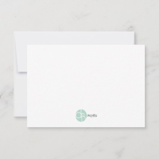 グリーンモダンリース感謝祭秋誕生日 カード (裏面)