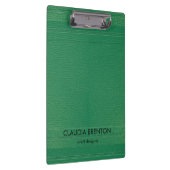 グリーンモダンレザールック クリップボード (右)