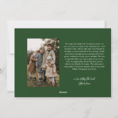 グリーンモダンレタリングファイブフォトメリークリスマス シーズンカード (裏面)