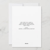 グリーンモダンレッドメリークリスマスアーチフォトホリダ シーズンカード (裏面)