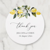 グリーンモダンレモンフローラ結婚ズ・サンキュー フェイバータグ (裏面)