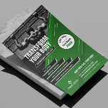グリーンモダンロゴトレーニングフォトフィットネスマーケティング チラシ<br><div class="desc">このGym Flyer With Photoトレーニングでのクラスやフィットネスのデザインを宣伝しよう。1枚の写真はっきりしたの宇宙と緑と黒のデザイン、ロゴ、ラベルラインまたは見出しとサービス、特別な割引やオファーを追加するためのプロモーションバッジを搭載。すべての文字と色を編集して、ジムカスタム、トレーニングスタジオ、パーソナルトレーニングなどののプロモーションリーフレットを作成できる！*写真はプレースホルダのみであり、独自の高解像度の写真で置き換えることができる。オもしープンソースの高解像度イメージの使用、ピクセルのチェックアウト、またはスプラッシュの解除に写真が必要。</div>