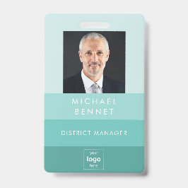 グリーンモダン会社写真ID バッジ