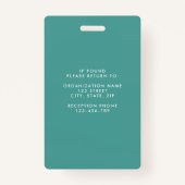 グリーンモダン会社写真ID バッジ (裏面)