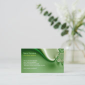 グリーンモダン抽象化名刺デザイン 名刺 (スタンド正面)