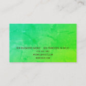 グリーンモダン抽象芸術ロゴプロフェッショナル事業 コーリングカード (裏面)