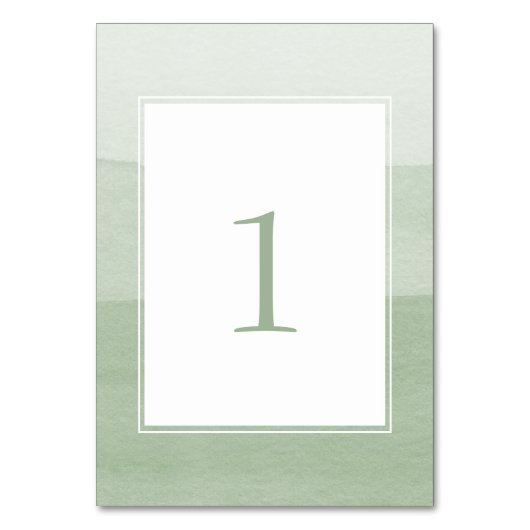 グリーンモダン結婚ズ テーブルナンバー (正面)