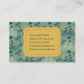 グリーンモダン自転車パターンプロフェッショナル自転車 名刺 (裏面)