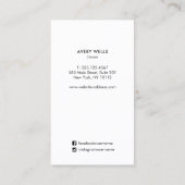 グリーンモダン色彩の鮮やか抽象芸術図形 名刺 (裏面)