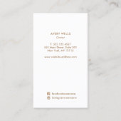 グリーンモダン色彩の鮮やか抽象芸術図形 名刺 (裏面)