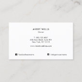 グリーンモダン色彩の鮮やか抽象芸術図形 名刺 (裏面)