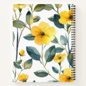 グリーンモダン葉フラワーファミリーレシピ本 ノートブック (裏面)